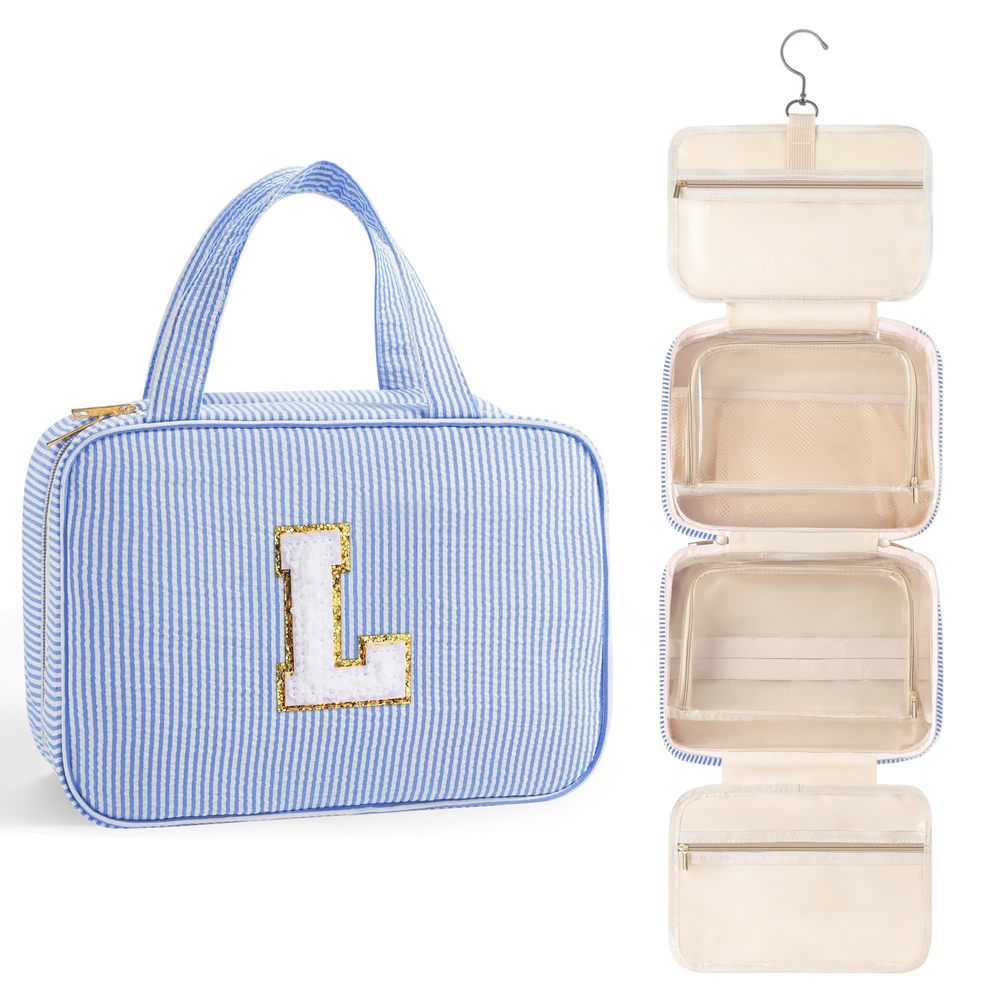 Travel Toiletry Bag Initial Makeup Bag For Teen Girls - Birthday Gifts For 7 8🦋